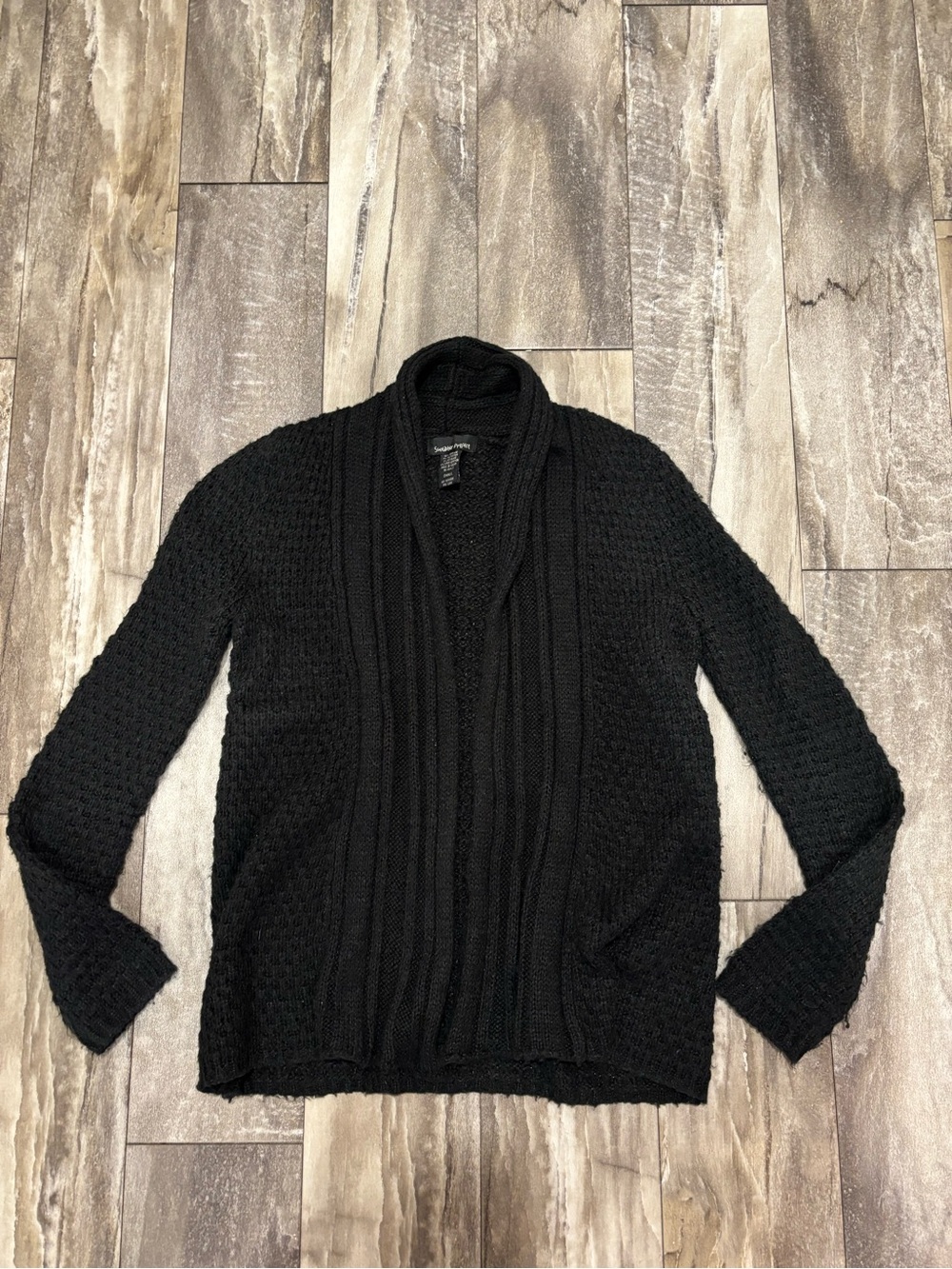 Sweater Project Knit Cardigan Black Sz S